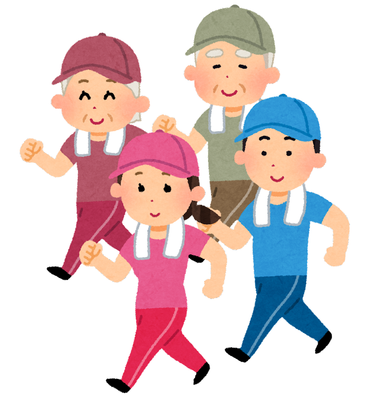 ウォーキンググループのイラスト