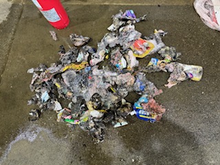 燃えたプラスチック類
