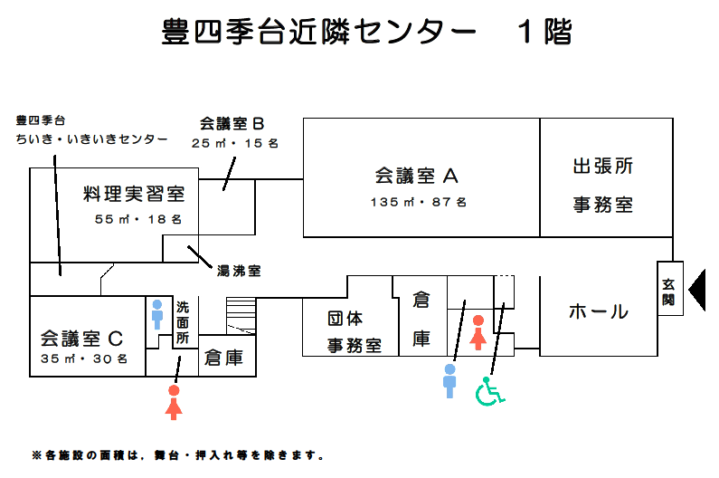 豊四季台近隣センター1階 館内図