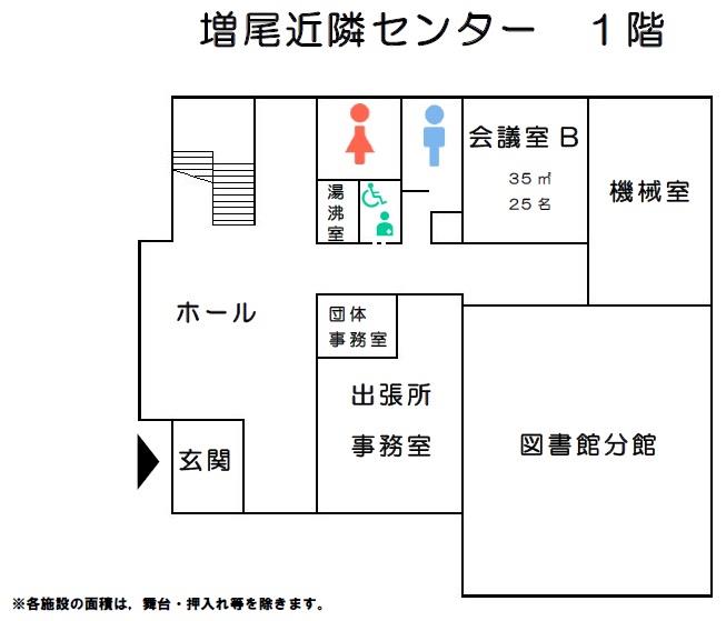 増尾近隣センター1階 館内図