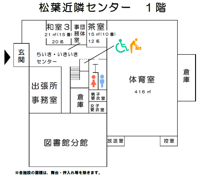 松葉近隣センター1階 館内図