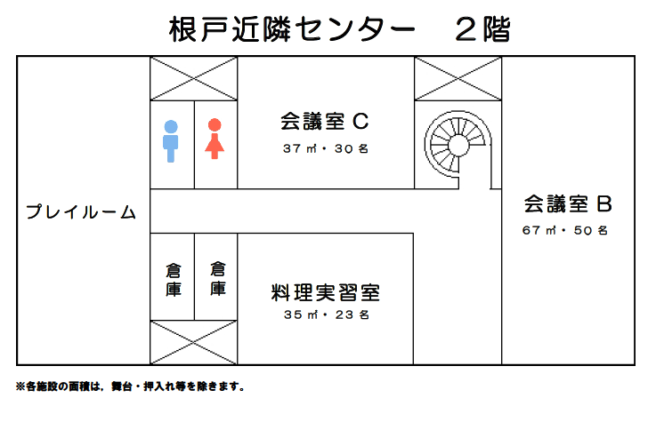 根戸近隣センター2階 館内図