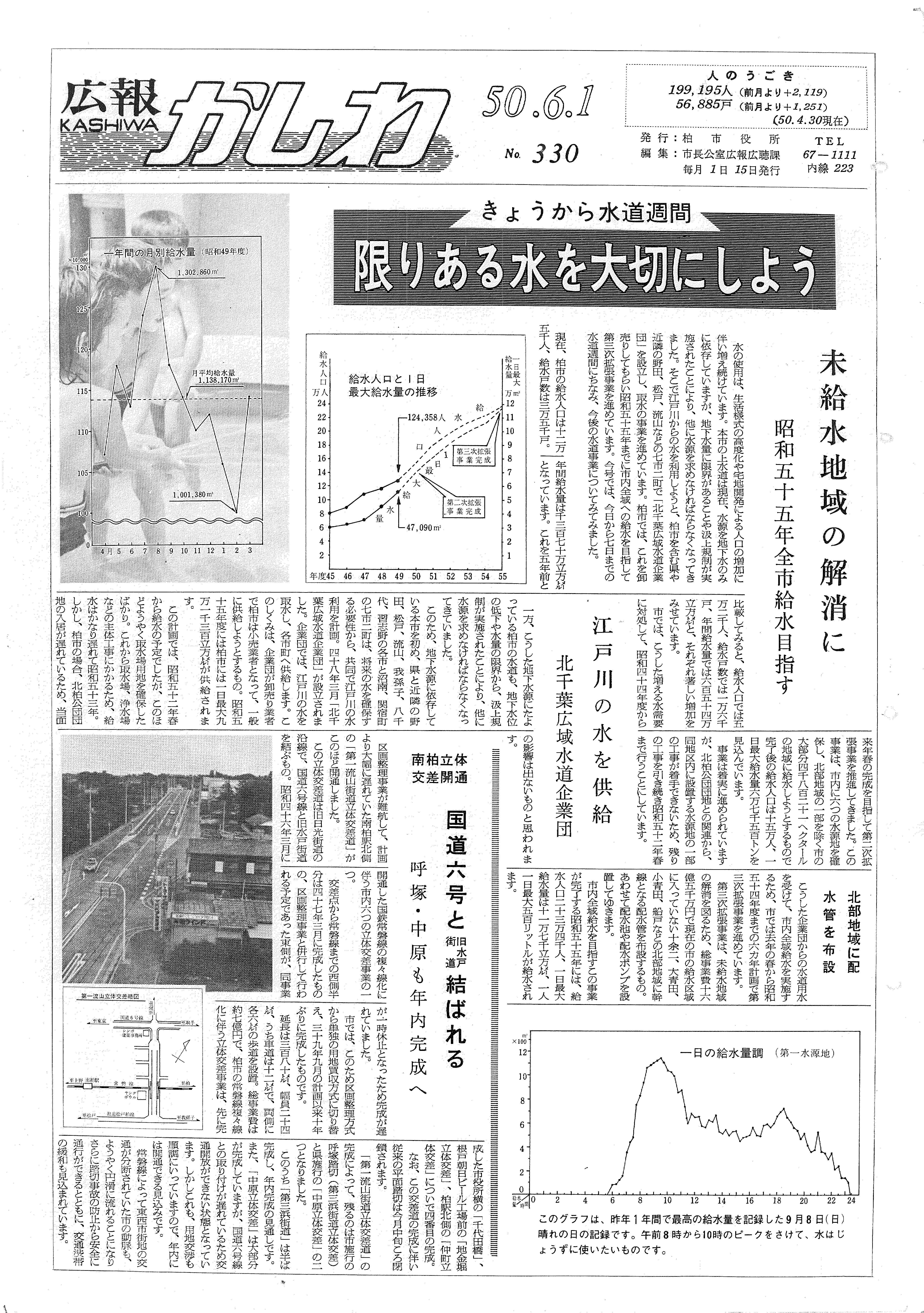 広報かしわ　昭和50年6月1日発行　330号