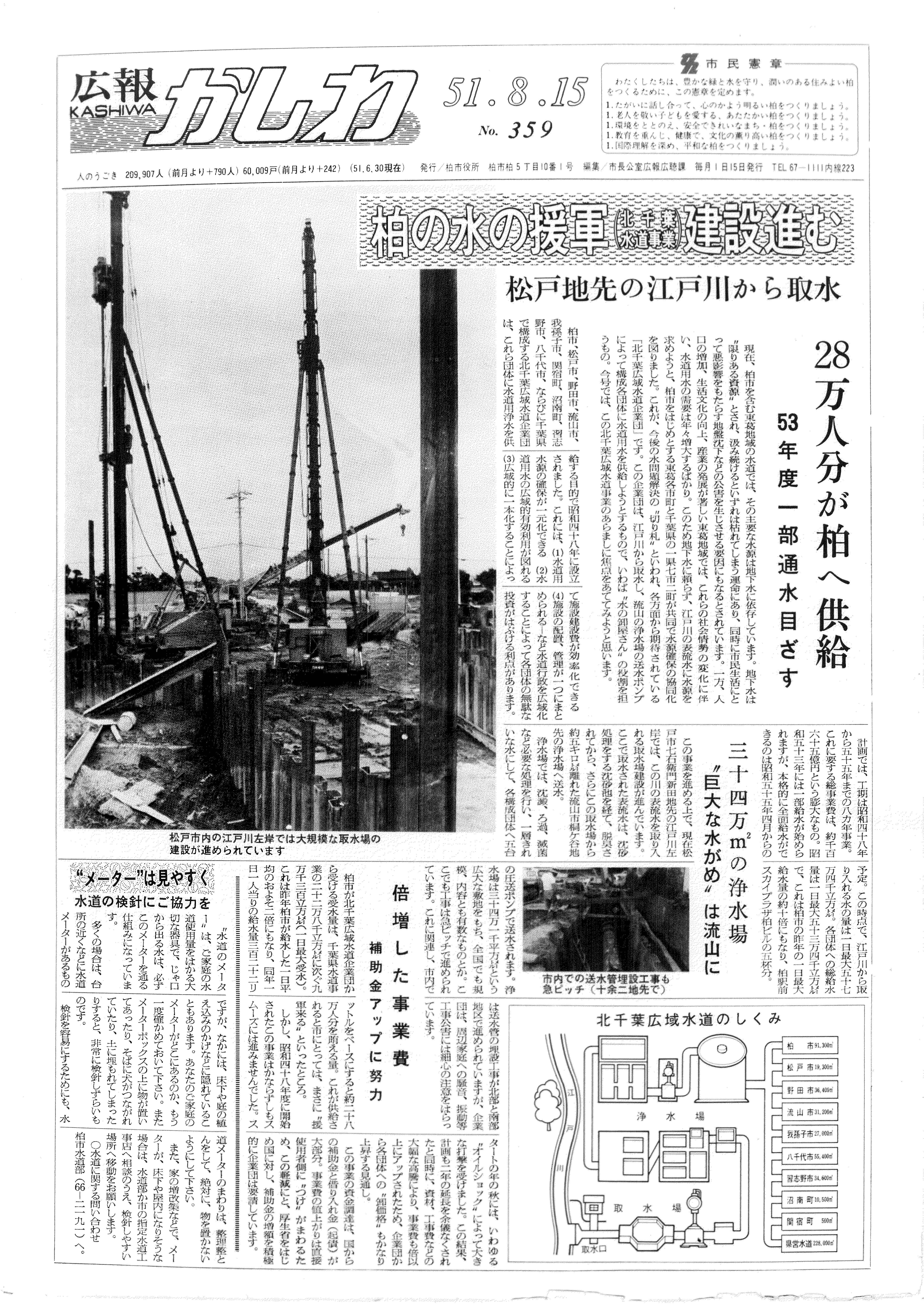 広報かしわ　昭和51年8月15日発行　359号