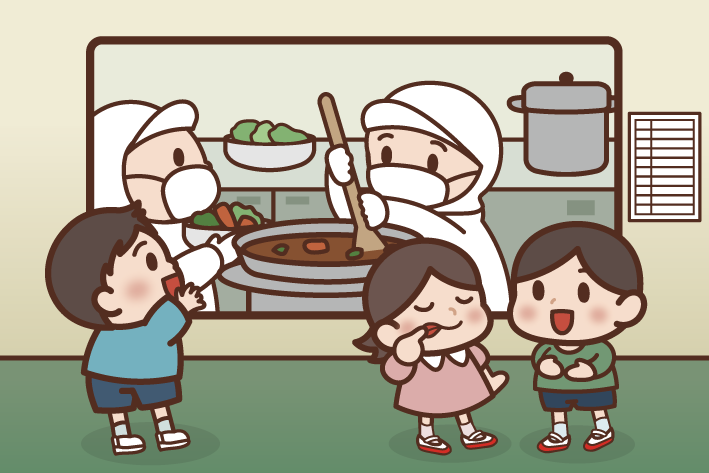 学校給食に関するイラスト