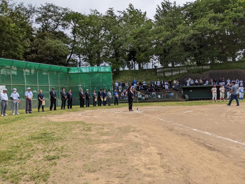 少年野球夏季大会の開会式1