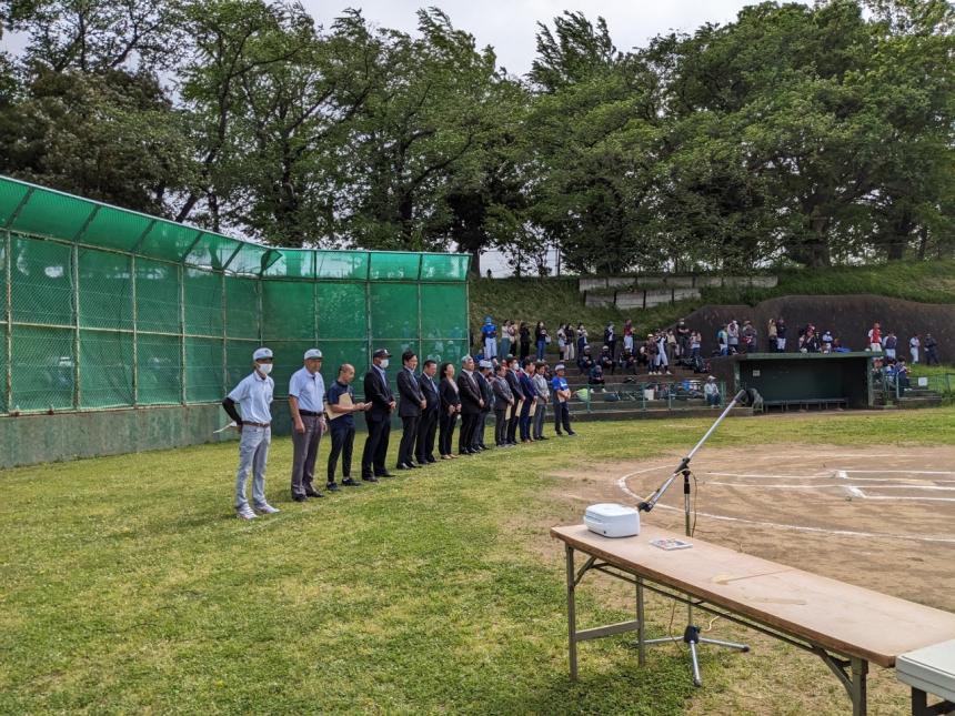 少年野球夏季大会の開会式2