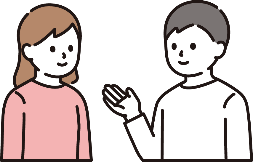 会話しているイラスト