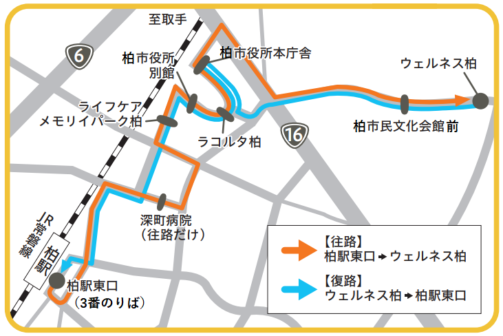ワニバースの運行ルート