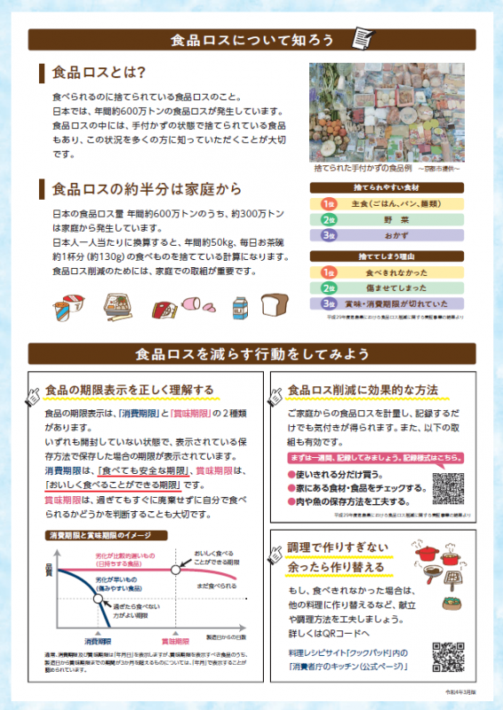 食品ロス啓発用パンフレット2