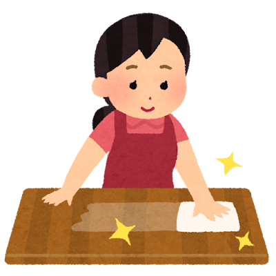掃除をしている人のイラスト