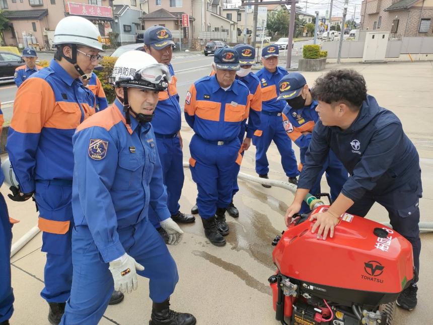 小型動力ポンプ講座の様子3