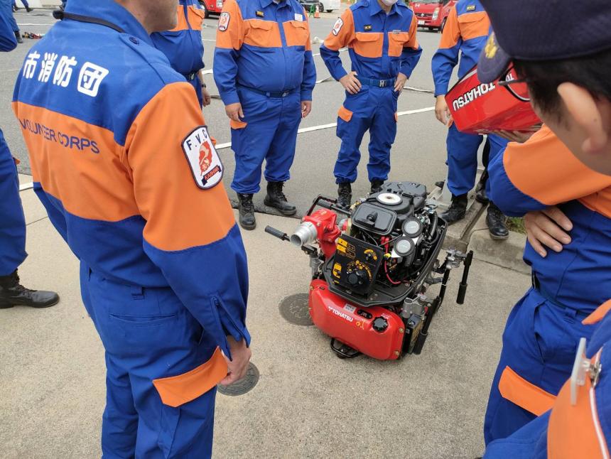 小型動力ポンプ講座の様子2