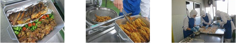 バイキング給食の調理作業の写真2