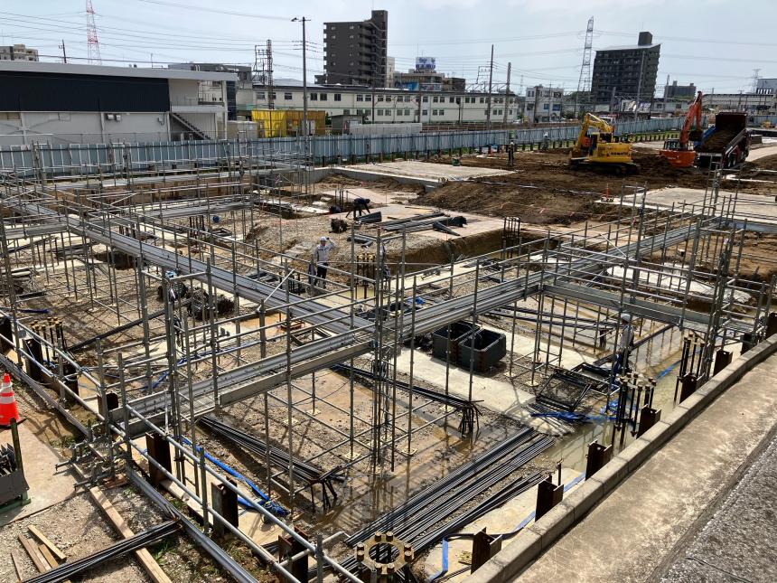 現地の状況C棟基礎工事（令和7年5月7日撮影）